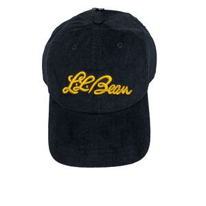 LL Bean x Todd Snyder Baseball Hat NEW Corduroy Black & Yellow Adjustable Cap